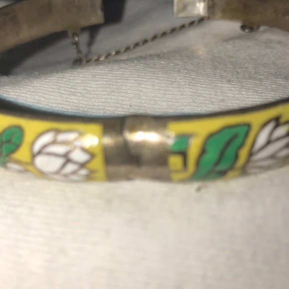 Sterling 925 Thailand Bracelet w/Enamel Inlay - Picture 6 of 8
